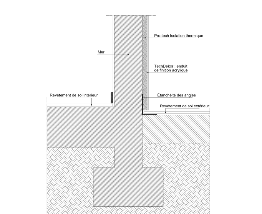 Application soignée de l'enduit thermo-actif Pro-Tech sur une façade par un poseur professionnel